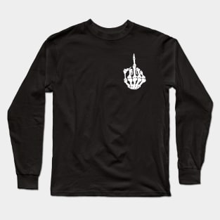 Skeleton Middle Finger Long Sleeve T-Shirt